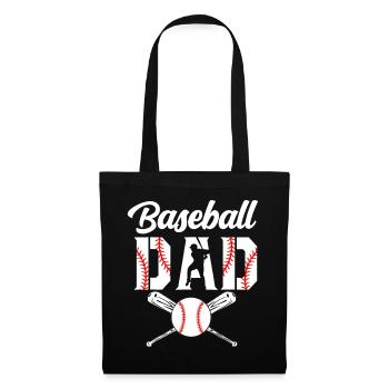 Baseball Papa Emblem T-Shirt - Stoffbeutel - Schwarz - Vorne
