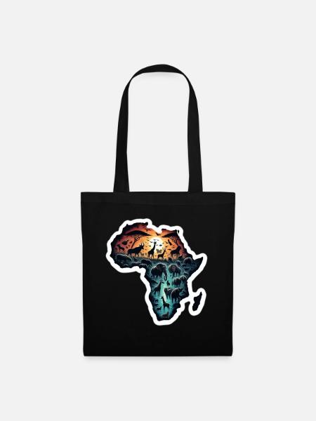 Afrika Abenteuerlust - Stoffbeutel - Schwarz