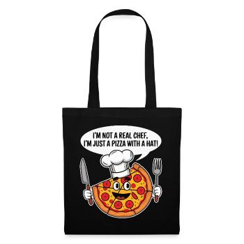 Pizza Chef Humour T-Shirt - Tote Bag - black - Front