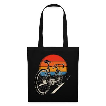 Balade à vélo au coucher du soleil - Sac en tissu - noir - Devant