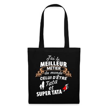 Citations d'Origine Familiale en Style Ludique - Sac en tissu - noir - Devant