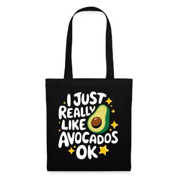 Avocado Essen Guacamole Vegan - Stoffbeutel - Schwarz - Vorne