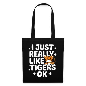 Tiger Animal Zoo Wild Animal - Tote Bag - black - Front