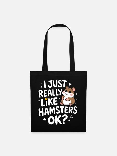 Hamster - Stoffbeutel - Schwarz