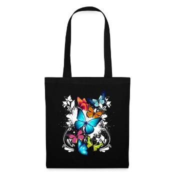 Butterfly Colorful Colorful Beautiful Art Nature - Tote Bag - black - Front