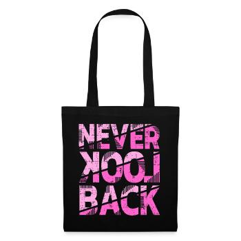 Conception de motivation Never Look Back - Sac en tissu - noir - Devant