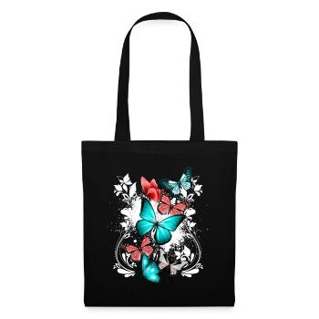 Butterfly Colorful Colorful Beautiful Art Nature - Tote Bag - black - Front