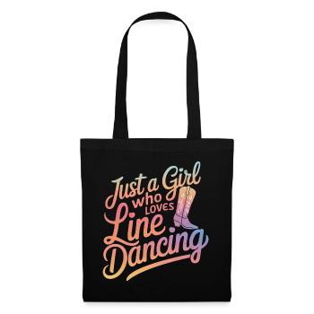 Danse en ligne Danseurs - Sac en tissu - noir - Devant