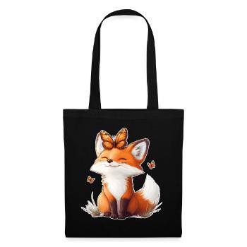 Fox and Butterfly - Tote Bag - black - Front