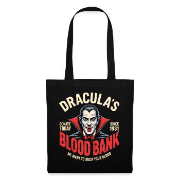 Dracula Banque de sang Vampire Humour - Sac en tissu - noir - Devant