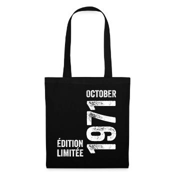 Légendes Octobre 1971 Millésime Octobre 1971 Rétro - Sac en tissu - noir - Devant