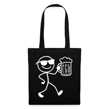 Booze Party Bière Bâton Figurine - Sac en tissu - noir - Devant