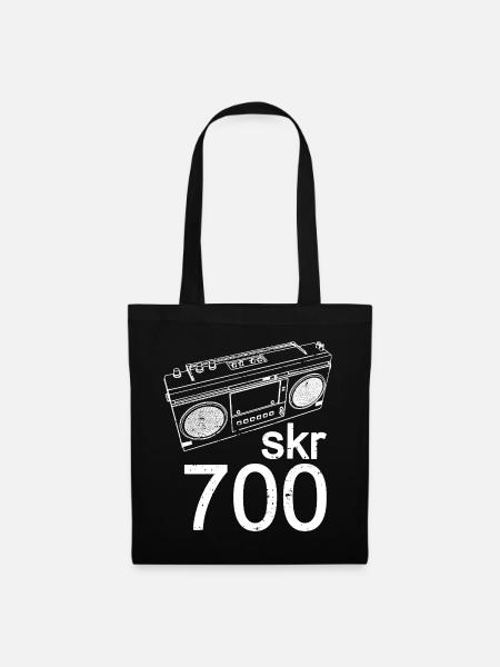 Boombox Retro skr700 Style Kassettenrecorder - Stoffbeutel - Schwarz