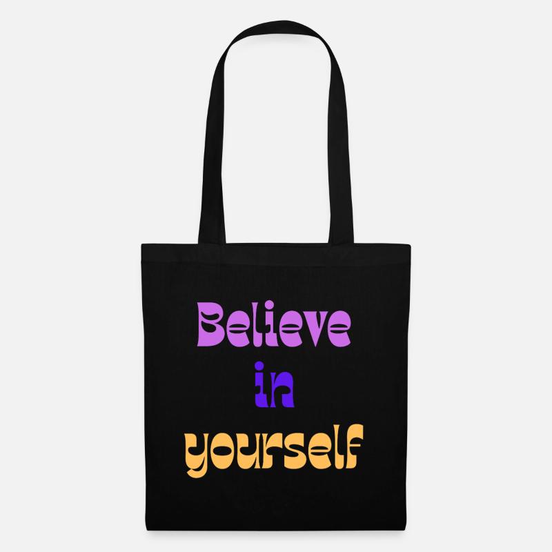 Believe in Yourself Retro Gradient - Tote Bag - black