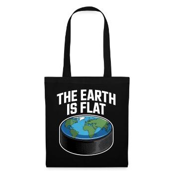 Eishockey Spruch Erde Scheibe Puck  - Tote Bag - black - Front