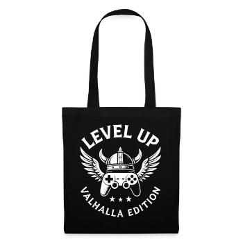 Level Up – Valhalla Edition - Stoffbeutel - Schwarz - Vorne