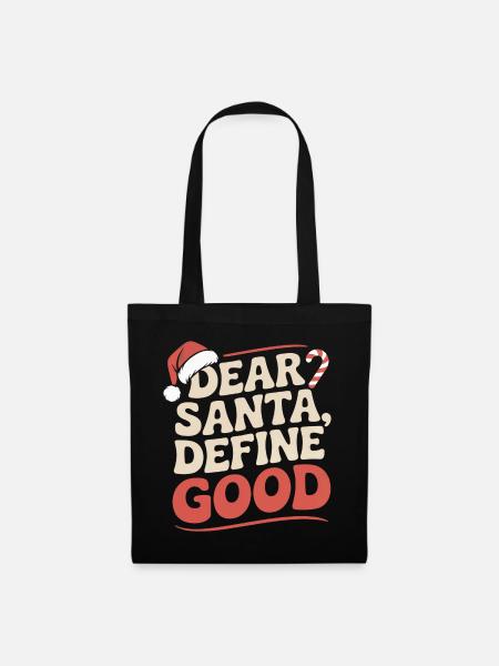Sarkastisches Weihnachtsdesign - Stoffbeutel - Schwarz