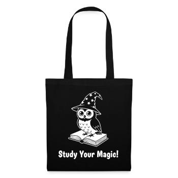 Magical Learning Owl with Magic Hat - Tote Bag - black - Front