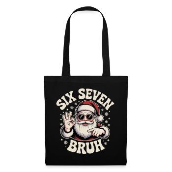 Six Sept Bruh Cool Père Noël Anniversaire de Noël - Sac en tissu - noir - Devant