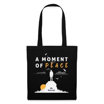 Silhouette du moment de paix « Un moment de paix » - Sac en tissu - noir - Devant
