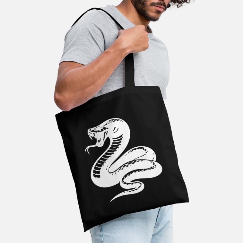 Silhouette du python serpent Sac en tissu