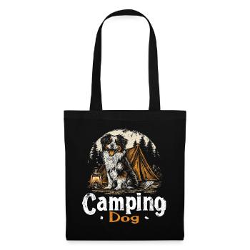 Camping Dog Saying Camping Dog Camper Gift - Tote Bag - black - Front