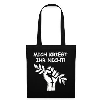 Gegen Krieg Für Frieden - Stoffbeutel - Schwarz - Vorne
