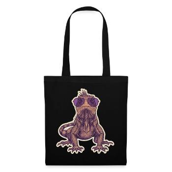 Funny Iguana Sunglasses - Tote Bag - black - Front