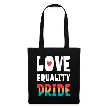 LGBTQ Pride Month - Love. Equality. Pride - Tote Bag - black - Front