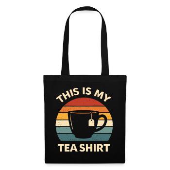 Funny Tea Shirt Teashirt Pun Tea Lover Gift - Tote Bag - black - Front