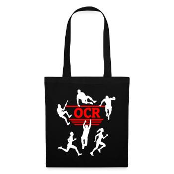 OCR Rot – Design der Hindernissilhouette - Stoffbeutel - Schwarz - Vorne