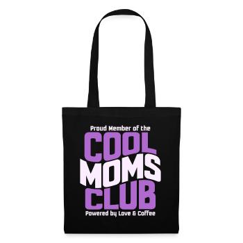 Mama Geschenk Muttertag - Cool Moms Club - Stoffbeutel - Schwarz - Vorne