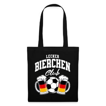 Lecker Bierchen Club - Fußball Deutschland - Stoffbeutel - Schwarz - Vorne