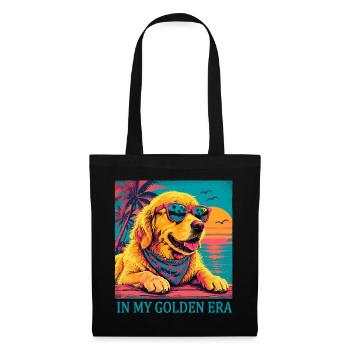 Golden Retriever Era Vintage | Retro Sunset Dog - Tote Bag - black - Front