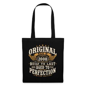 Original 2008 Vintage Vintage Birthday Gift - Tote Bag - black - Front