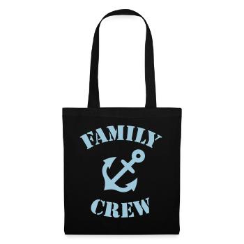 Équipage familial (Ancre / Équipage du navire / Bleu ciel) - Sac en tissu - noir - Devant