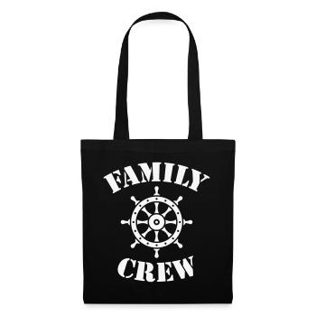 Family Crew (Steuerrad / Schiffscrew / White) - Stoffbeutel - Schwarz - Vorne