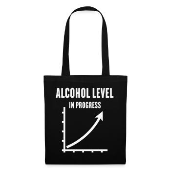 Niveau d’alcool en cours (équipe de consommation / Blanc) - Sac en tissu - noir - Devant