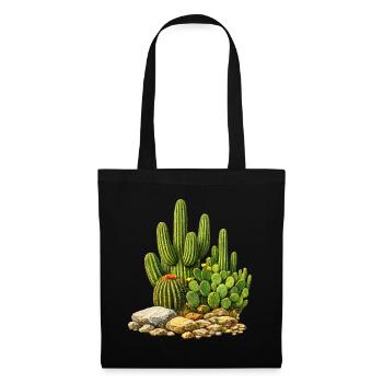 Cacti with flowers - Tote Bag - black - Front