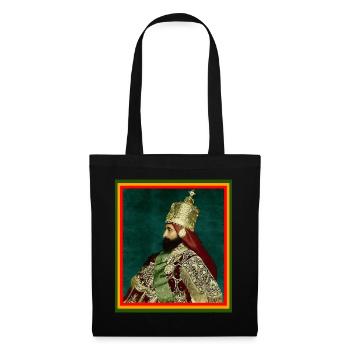Jah Rastafari Haile Selassie Rasta Reggae Roots - Stoffbeutel - Schwarz - Vorne