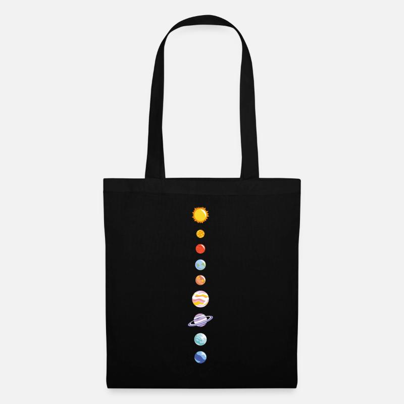 Système solaire - Sac en tissu - noir