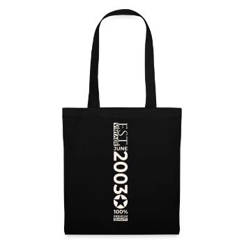 20th Birthday Man Original June Vintage 2003 - Tote Bag - black - Front