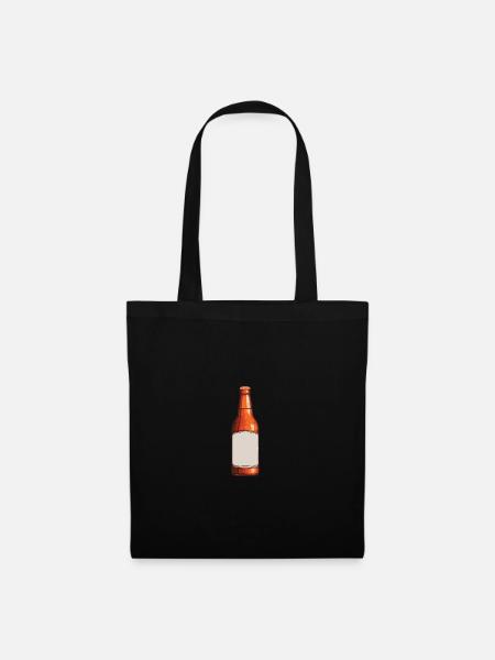 Bierflasche Symbol Bier - Stoffbeutel - Schwarz
