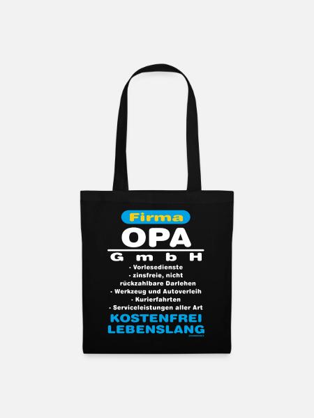 BD - Firma Opa GmbH - Kostenfrei Lebenslang - - Stoffbeutel - Schwarz