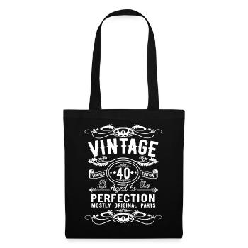 40th birthday 40 years vintage gift - Tote Bag - black - Front