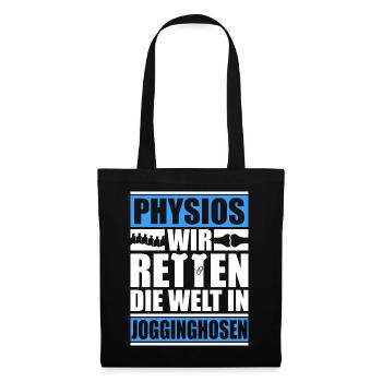 Physiotherapeut Physio Therapie - Stoffbeutel - Schwarz - Vorne