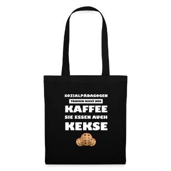 Sozialpädagogen Trinken Nicht Nur Kaffee… - Stoffbeutel - Schwarz - Vorne