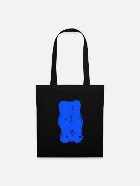 Gummibärchen, blau - Stoffbeutel - Schwarz