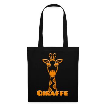 girafe - Sac en tissu - noir - Devant
