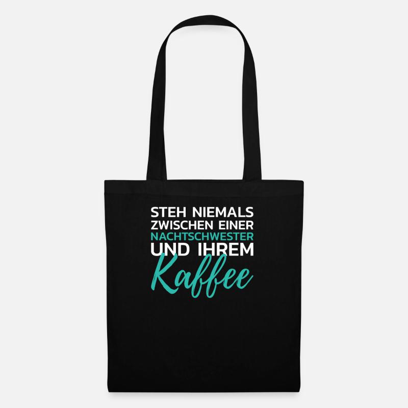 Nachtschwester Kaffee Nachtschicht - Stoffbeutel - Schwarz